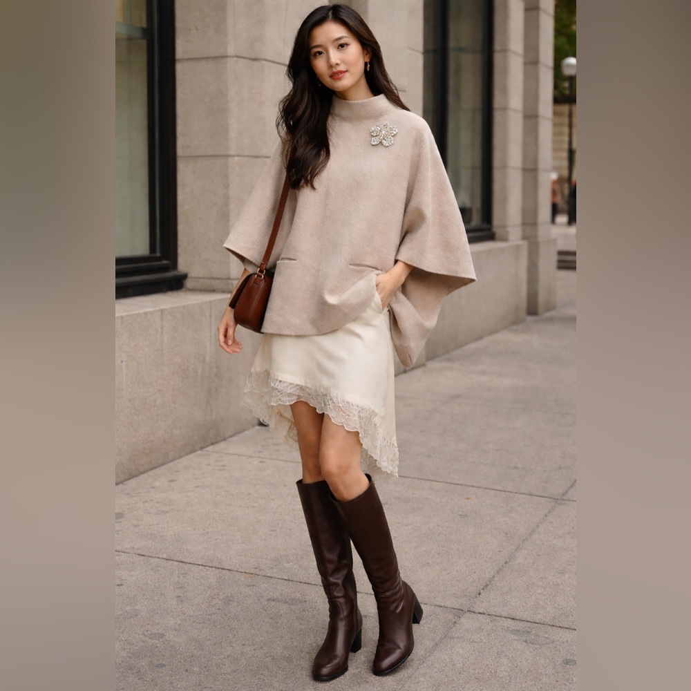 Wilfred 100% Merino Wool Poncho